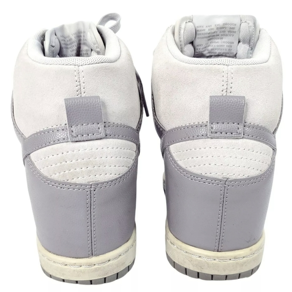 Nike Sky Hi Dunks Grey Suede Leather Women's Shoes Sz 6.5 - Picture 5 of 8